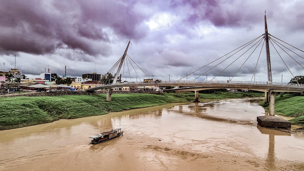 Tempo Acre, nublado Acre, rio Acre — Foto: Juan Diaz/Arquivo pessoal 
