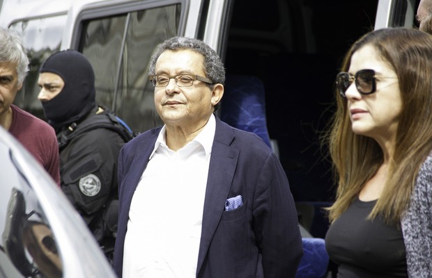 Monica e João Santana, presos em fevereiro por ordem do juiz Sérgio Moro (Foto: Guilherme Artigas / Fotoarena / Ag. O Globo)