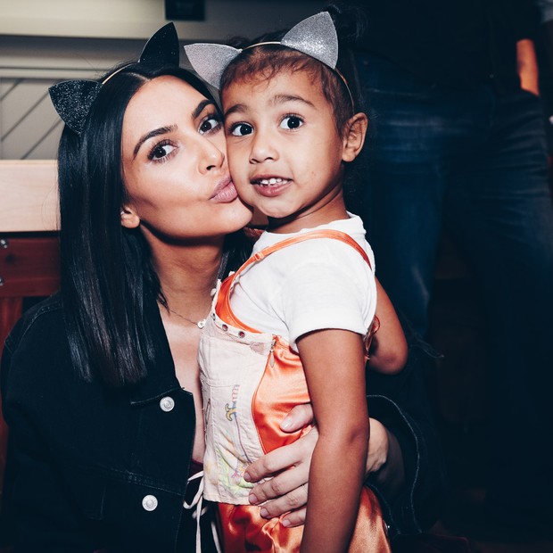 Kim Kardashian e North West (Foto: Rich Fury/Forum Photos via Getty Images)