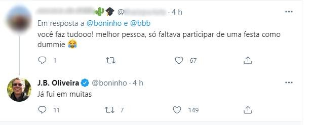 Boninho conversa com seguidores (Foto: Reprodução/Twitter)