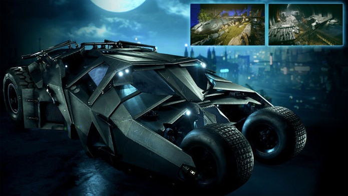 Tumbler, o Batmóvel do filme de 2008, estará em Arkham Knight (Foto: Divulgação/Warner)