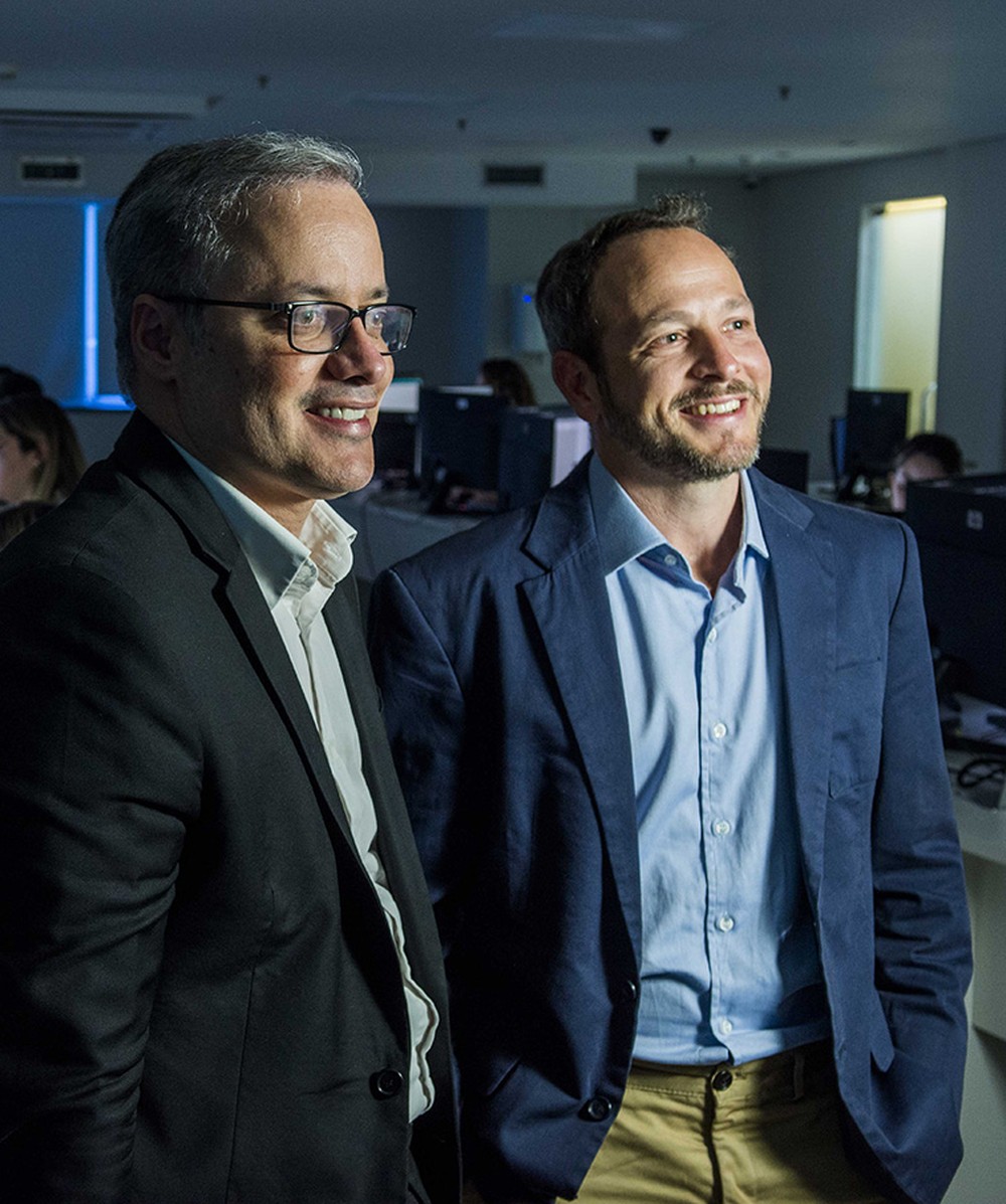 Almeida (à esq.) e Castiglia: quatro universidades e apoio de instituições — Foto: Silvia Zamboni/Valor