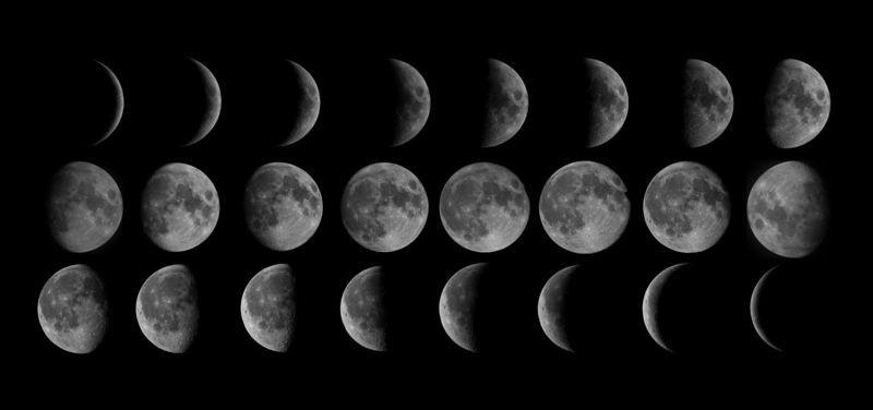 Lua passa por um ciclo de fases, sendo as principais: nova, crescente, cheia e minguante (Foto: Getty Images via BBC News)