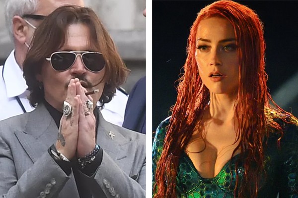 Johnny Depp e Amber Heard no filme Aquaman (2018) (Foto: Getty Images ; divulgação)