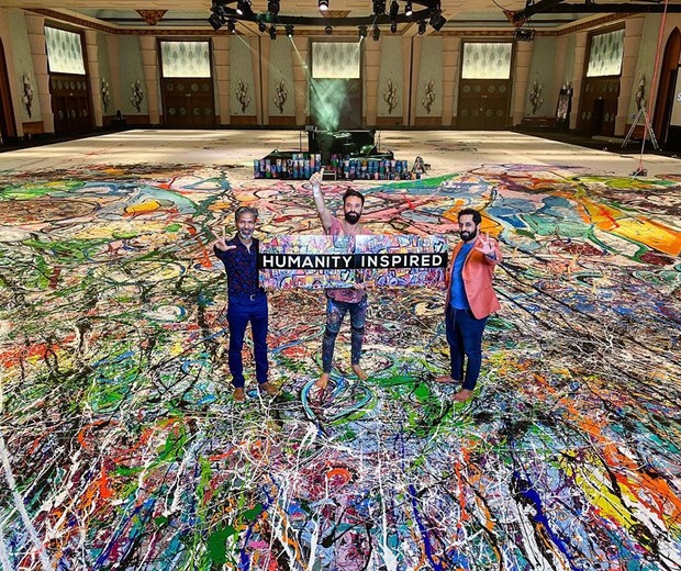 Maior pintura em tela do mundo terá 1800 m² e deve ficar pronta em setembro (Foto: Reprodução / Instagram)