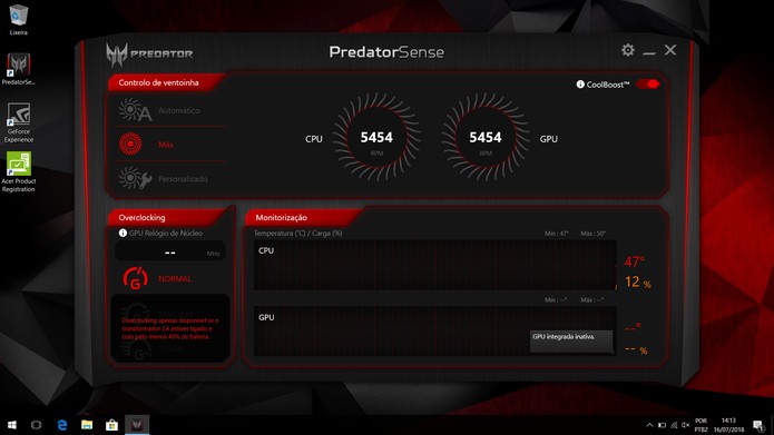 Predator Helios 300 (Foto: Reprodução/Yuri Hildebrand) Predator Helios 300 (Foto: Reprodução/Yuri Hildebrand)
