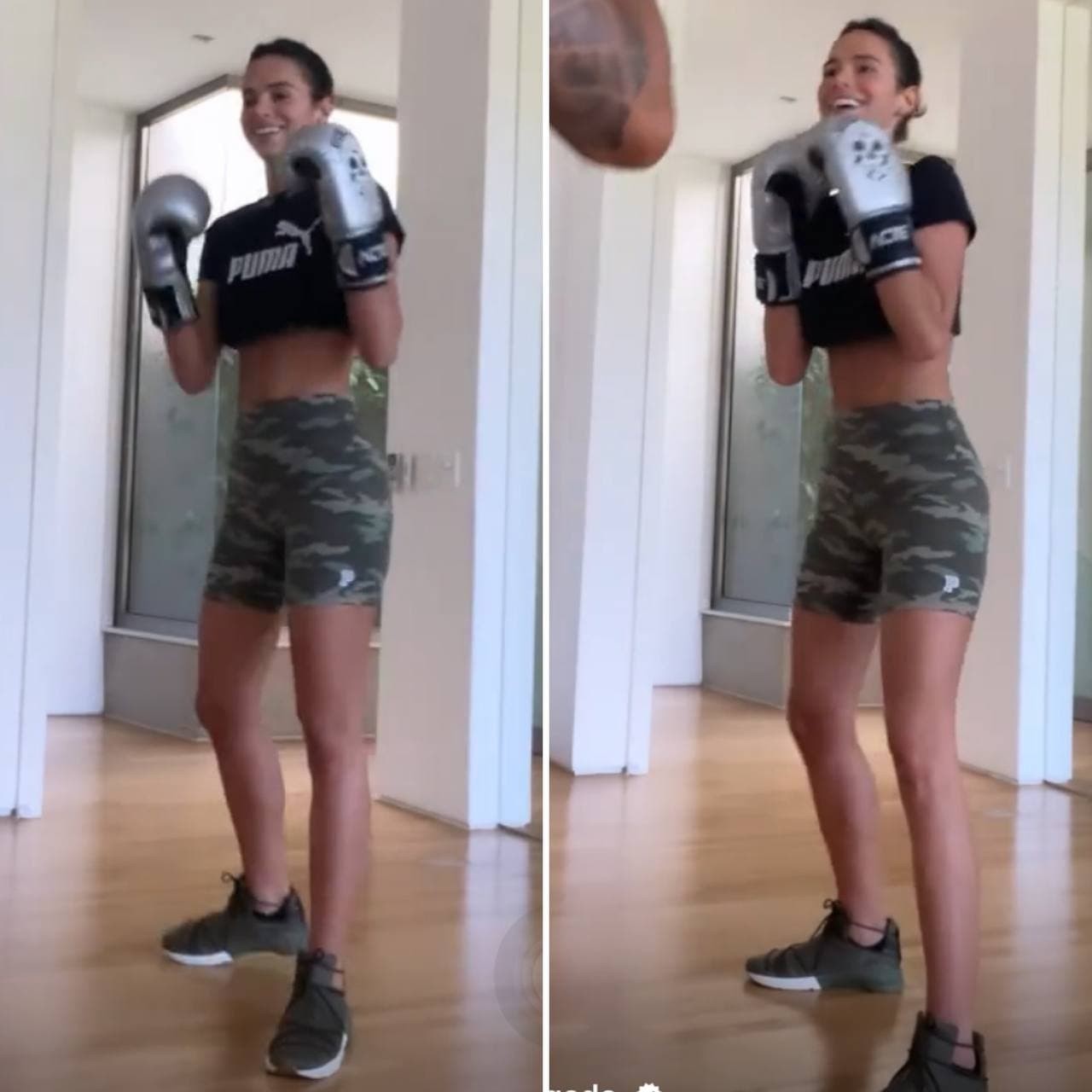 Bruna Marquezine aparece lutando e dançando em vídeo de Chico Salgado (Foto: Reprodução / Instagram)