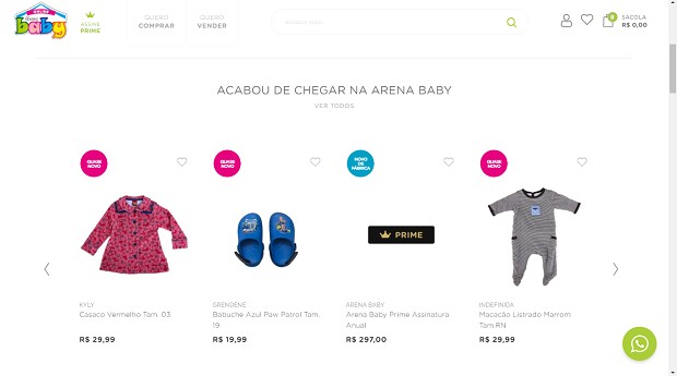 Marketplace da Arena Baby (Foto: Divulgação)