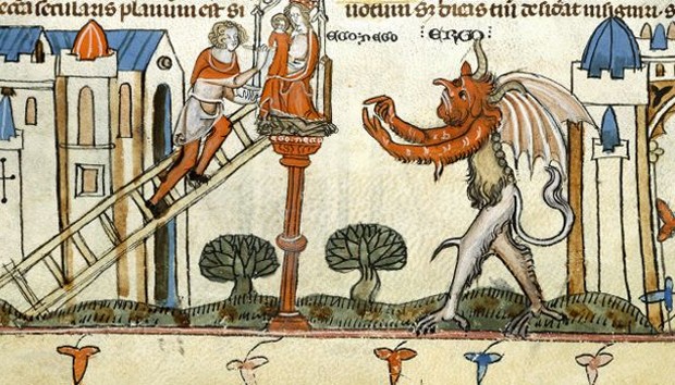 Detalhe da la obra 'Ações dos diabos", publicada na Espanha no final do século 14 (Foto: SCIENCE PHOTO LIBRARY)