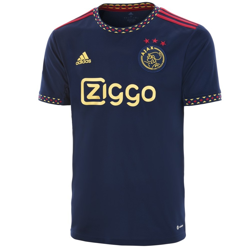 Camisa reserva Ajax 2022/23 — Foto: Divulgação/Ajax