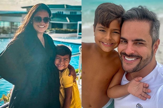 Simone e Kaká Diniz com o filho, Henry, no México (Foto: Reprodução/Instagram)
