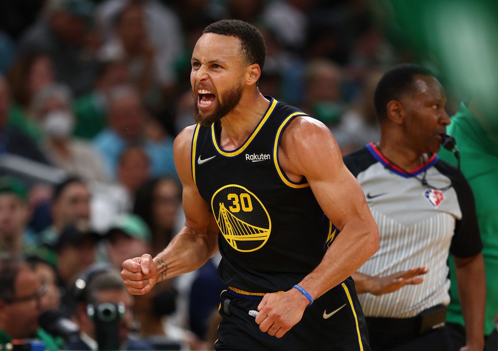 Stephen Curry, do Golden State Warriors — Foto: Elsa/Getty Images