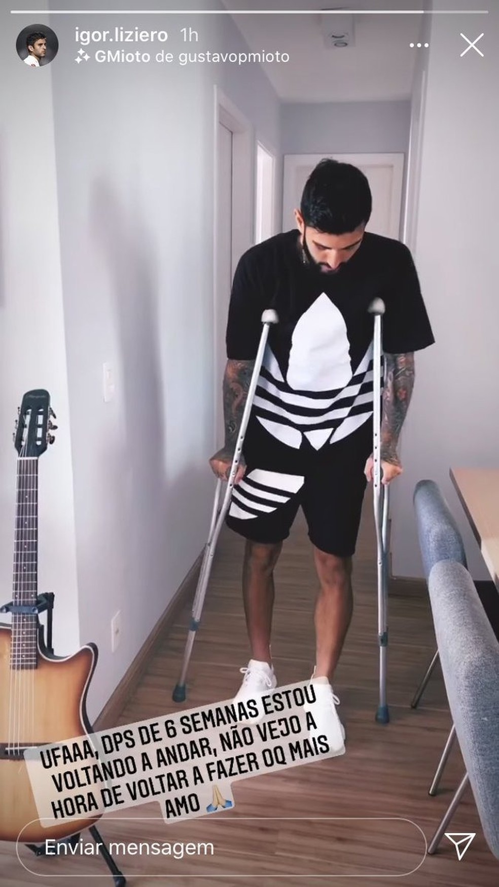 Liziero, do São Paulo, comemora avanço em recuperação