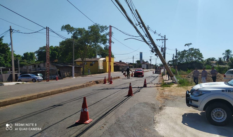 Acidente ocorreu na manhã desta quarta-feira (20) na Estrada da Floresta, em Rio Branco — Foto: Arquivo/BPTrans