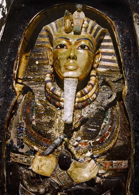 O túmulo de Tutancâmon, fotografia colorizada (Foto: Reprodução/GriffithInstitute)