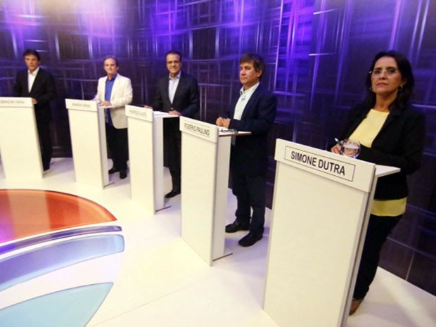 Candidatos ao governo potiguar participaram de debate em Natal (Foto: Canindé Soares/G1) (Foto: Canindé Soares/G1)