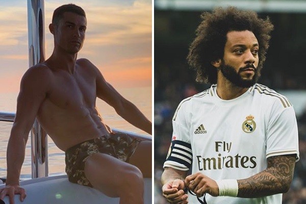 Os jogadores de futebol Cristiano Ronaldo e Marcelo (Foto: Instagram)
