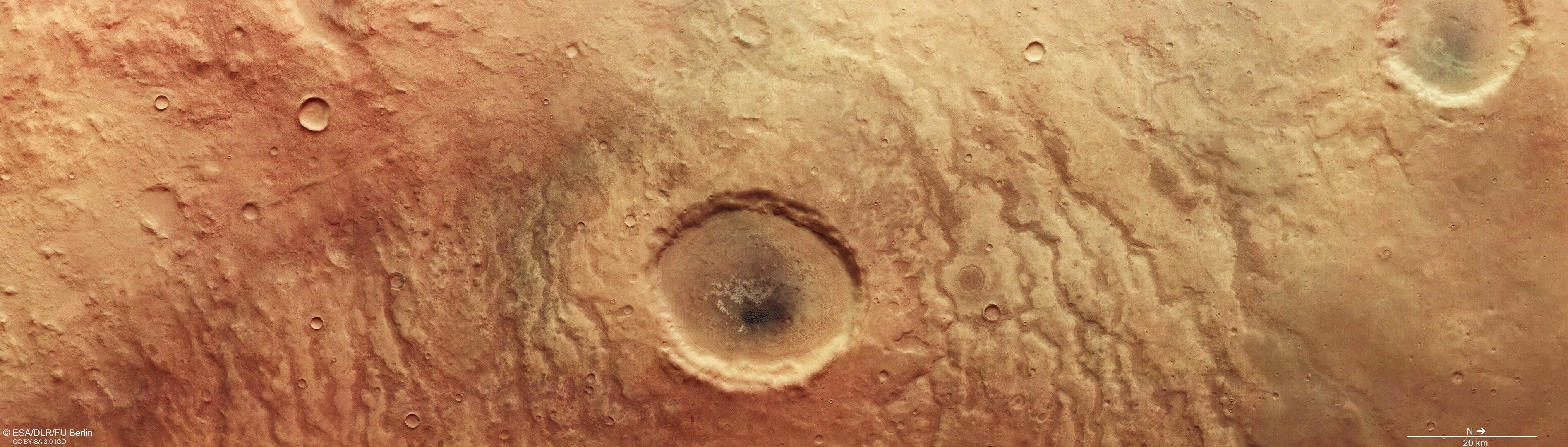 Cratera em Marte (Foto: Divulgação)