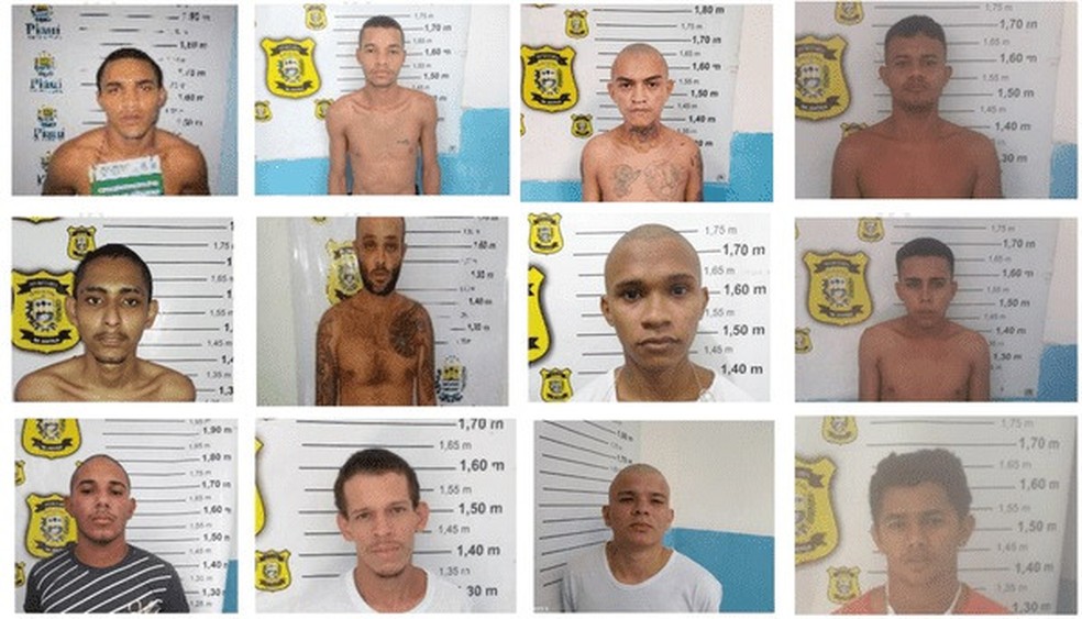 Presos que fugiram da penitenciária Juiz Fontes Ibiapina, em Parnaíba — Foto: Divulgação/Sejus-PI