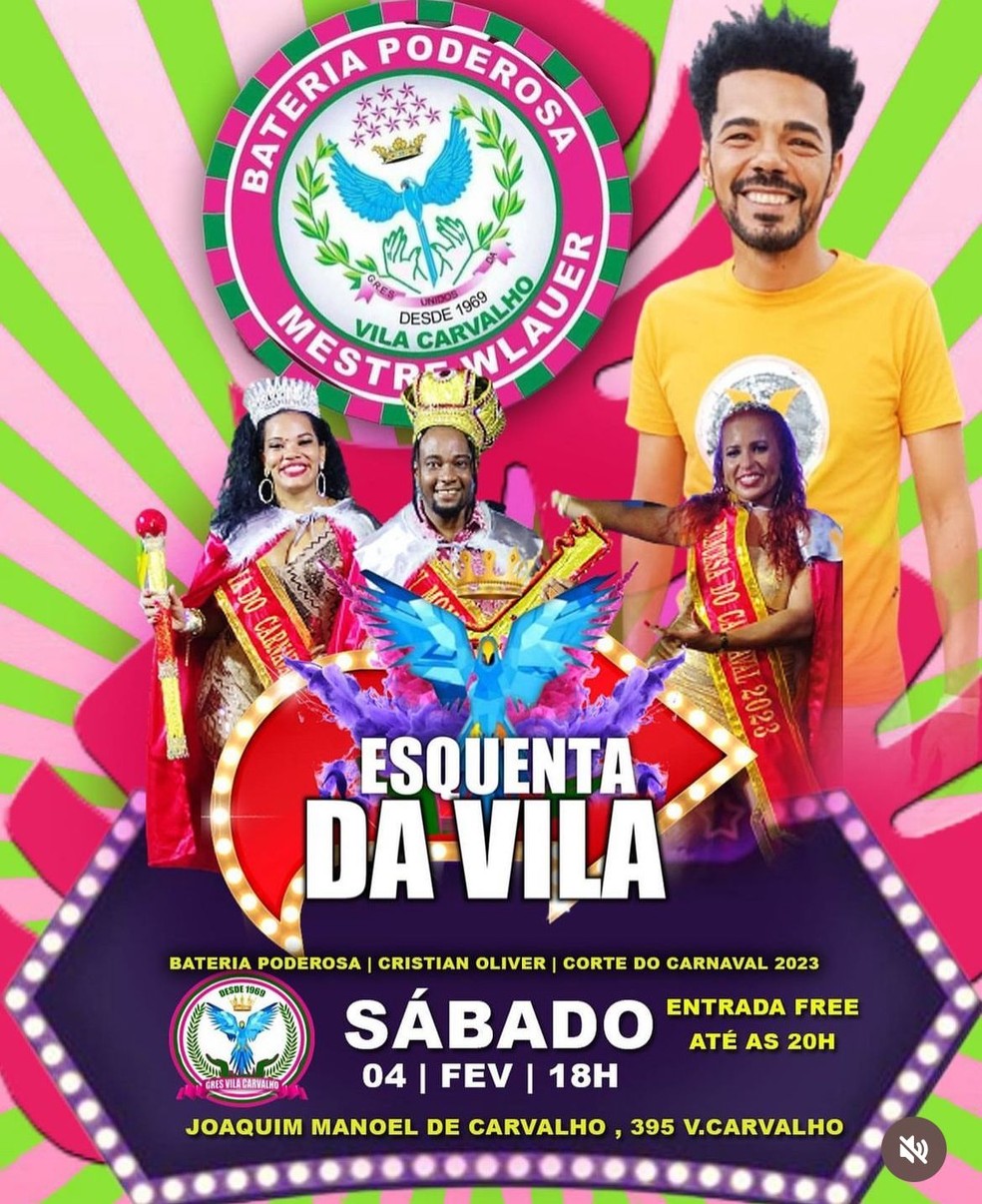 Esquenta da Vila em Campo Grande.  — Foto: Redes socias/Reprodução
