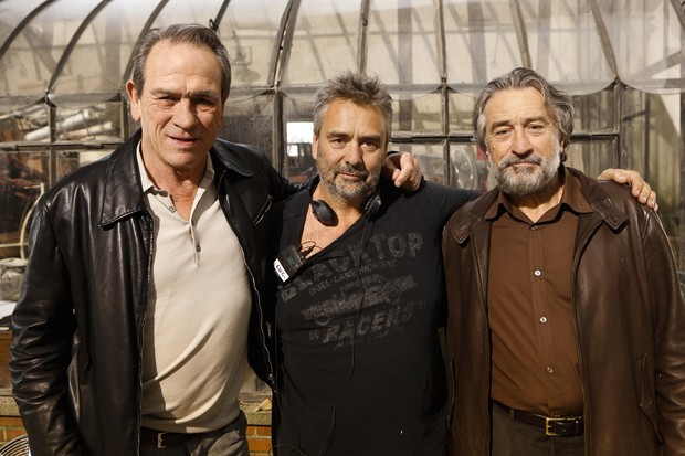 Tommy Lee Jones, Luc Besson e De Niro (Foto: Divulgação)