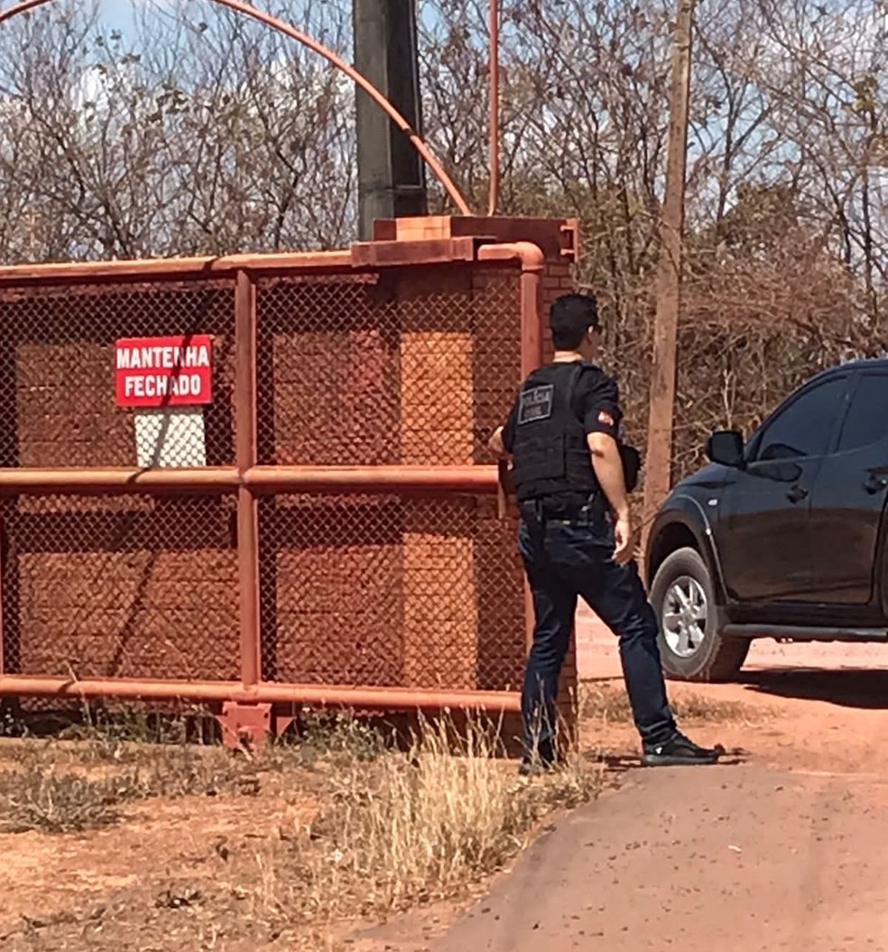 Fazenda de empresário onde policiais cumpriram mandado de busca e apreensão — Foto: Polícia Civil de SC/Divulgação