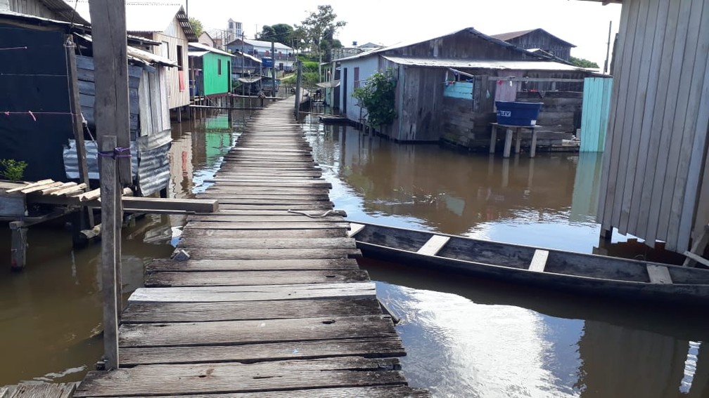 Município registrou maior cheia em 2017.  — Foto: Wagno Albino/Prefeitura de Ipixuna