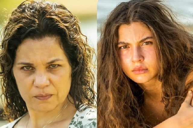 Isabel Teixeira como Maria Bruaca e Alanis Gullen como Juma, de 'Pantanal' (Foto: Divulgação)