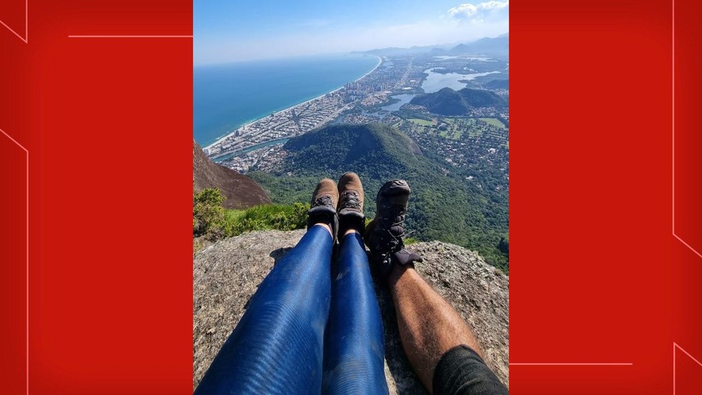 Morador do DF, conhecido como Saci Trilheiro, subiu 844 metros até o topo da Pedra da Gávea, no Rio de Janeiro — Foto: Arquivo pessoal