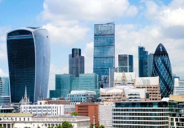 Vista da City, distrito financeiro de Londres (Foto: Divulgação / Prefeitura de Londres)