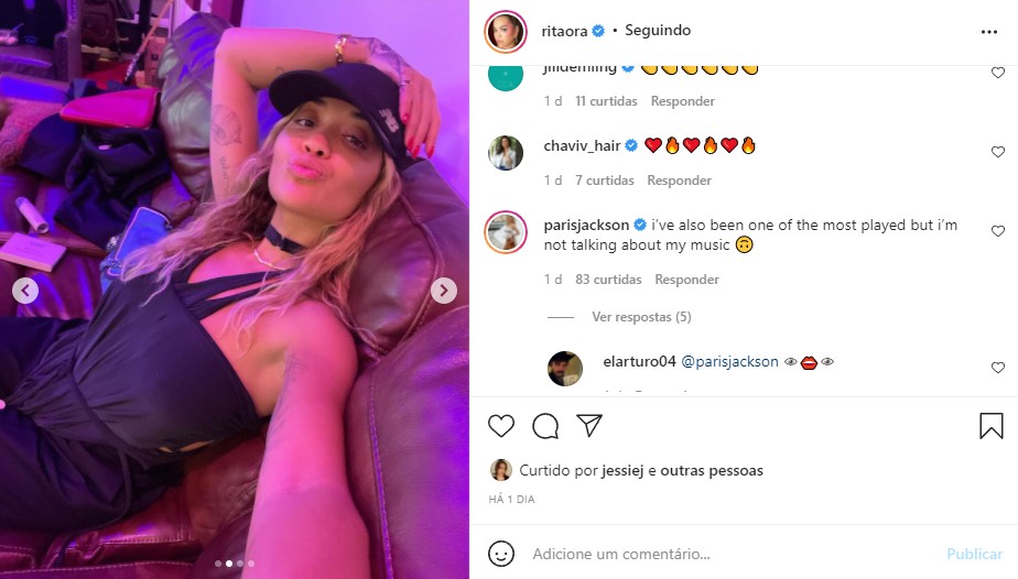 Post com indireta de Paris Jackson para Rita Ora (Foto: reprodrodução instagram)