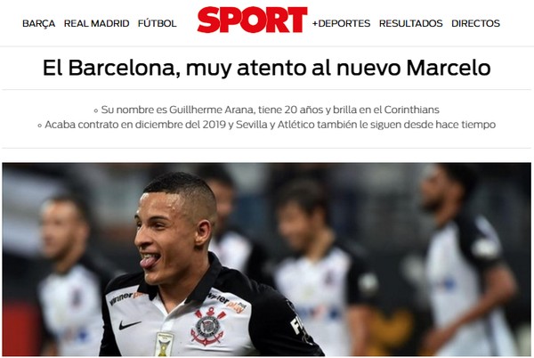 Jornal diz que Barça observa Guilherme Arana e o chama de 