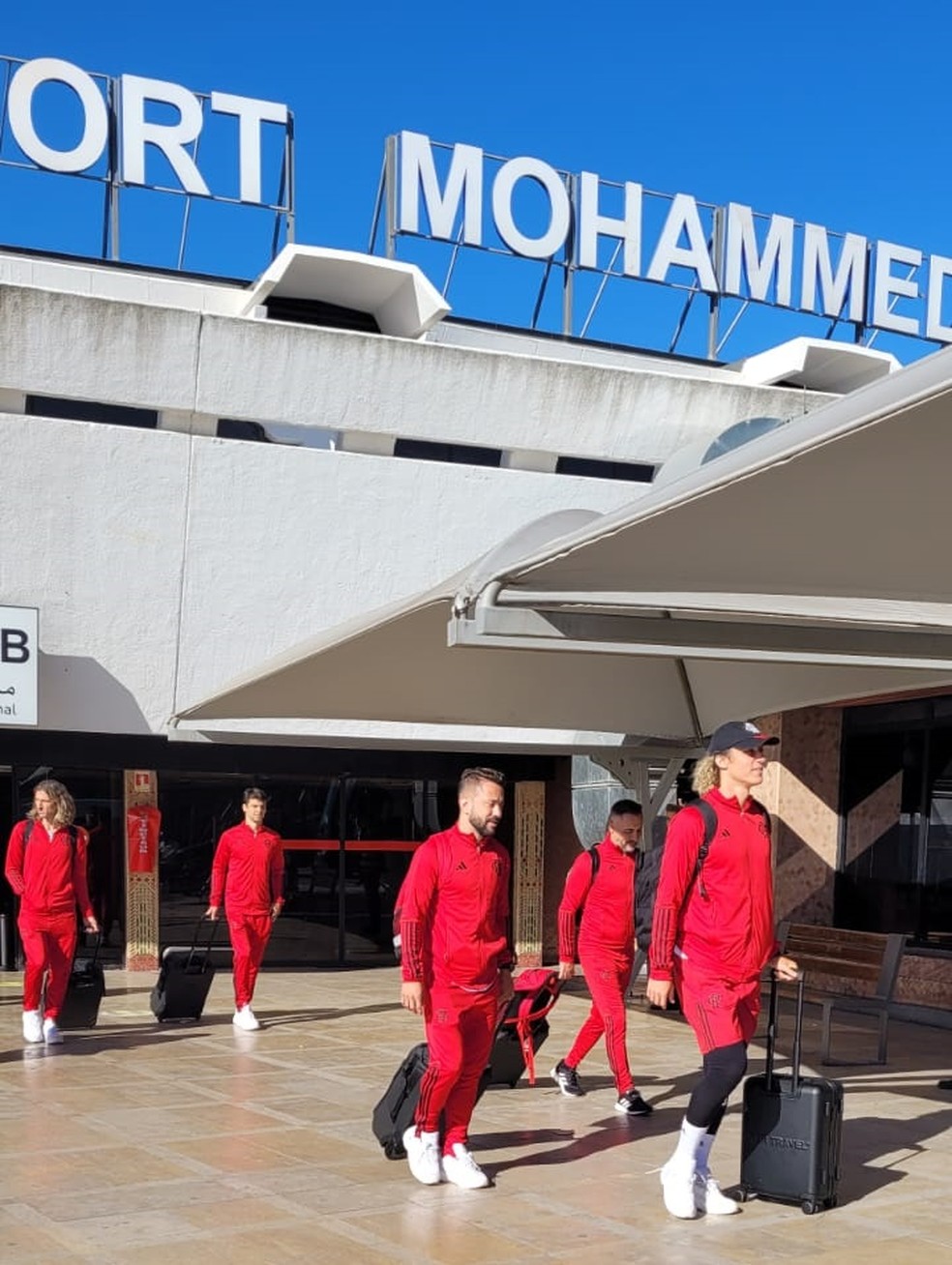 Flamengo desembarca no Marrocos — Foto: Guilherme Oliveira