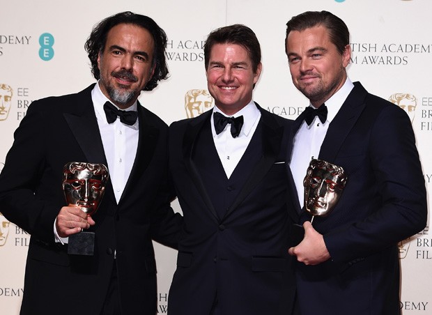 Alejandro Iñárritu, Tom Cruise e Leonardo DiCaprio (Foto: Stuart C. Wilson/Getty Images)