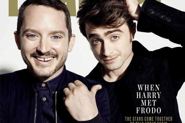 Elijah Wood e Daniel Radcliffe posam juntos para revista (Foto: Divulgação/Empire)
