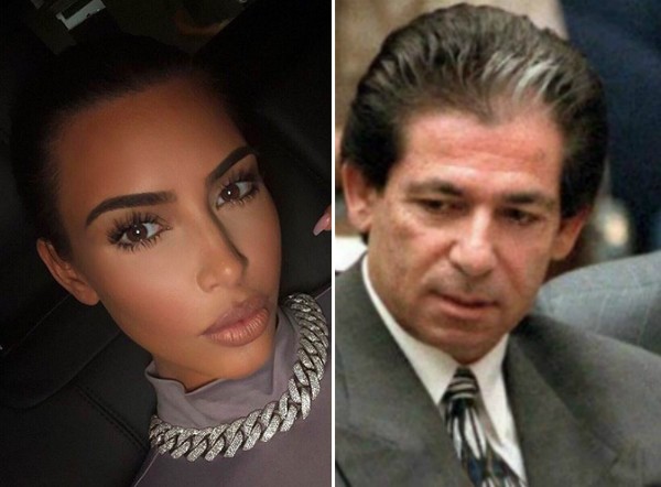 A socialite Kim Kardashian e o pai, o advogado Robert Kardashian (1944-2003) (Foto: Instagram/Getty Images)