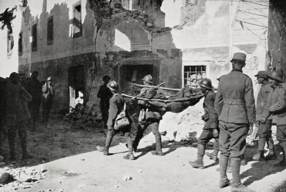 A Primeira Guerra Mundial deixou mais de 17 milhões de soldados e civis sem vida. — Foto: De Agostini/ Getty Images via BBC