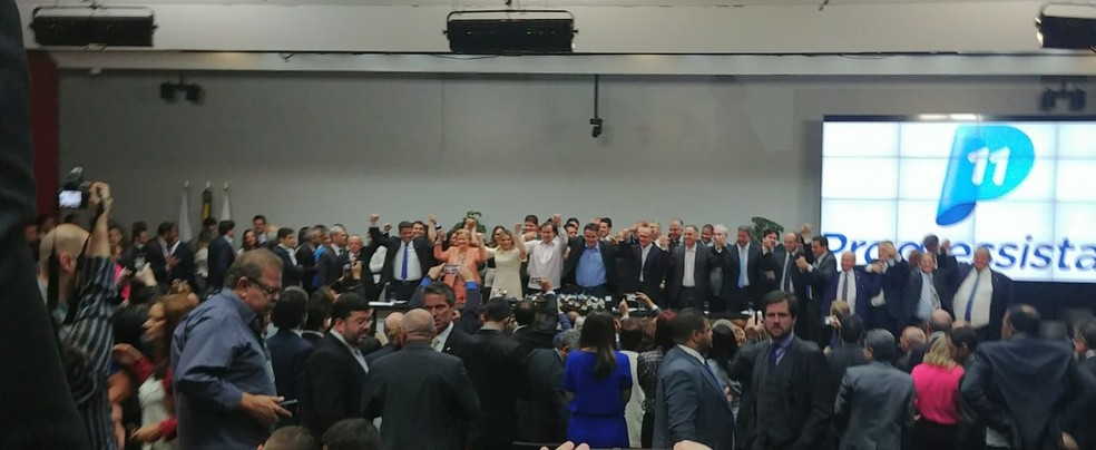 Convenção do PP confirmou o apoio a Geraldo Alckmin em convenção realizada em Brasília (Foto: Sara Resende/TV Globo)
