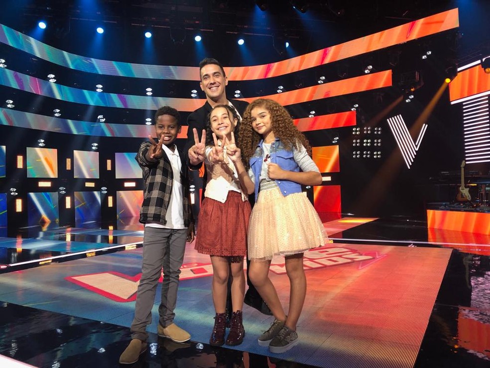 Jeremias, Luiza e Raylla sÃ£o os finalistas do 'The Voice Kids' â€” Foto: Paula Santos/Gshow