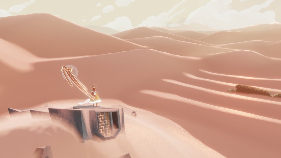 O belo Journey teve como produtora Robin Hunicke — Foto: Reprodução/Steam