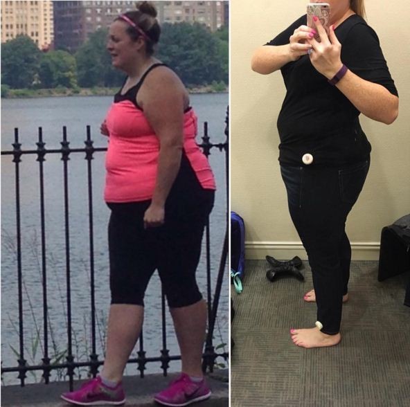 Em 4 meses, Alisa perdeu cerca de 30 kg dos 140 kg antes de começar a mudança (Foto: Reprodução)
