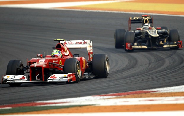 Felipe Massa e Kimi Raikkonen no GP da Índia (Foto: Reuters)