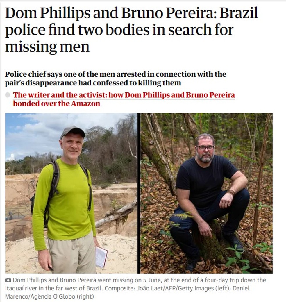 Marinha e Polícia Federal buscam jornalista e indigenista desaparecidos no  Vale do Javari - Amazônia Real