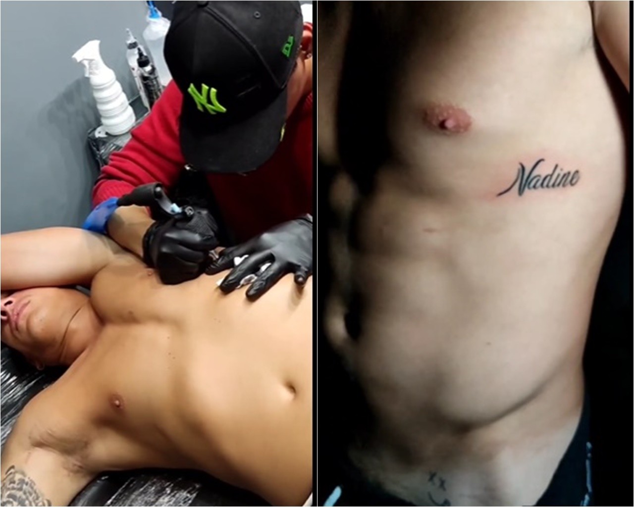 Tiago Ramos, ex da mãe de Neymar, fez tatuagem com nome de Nadine (Foto: Reprodução/Instagram)
