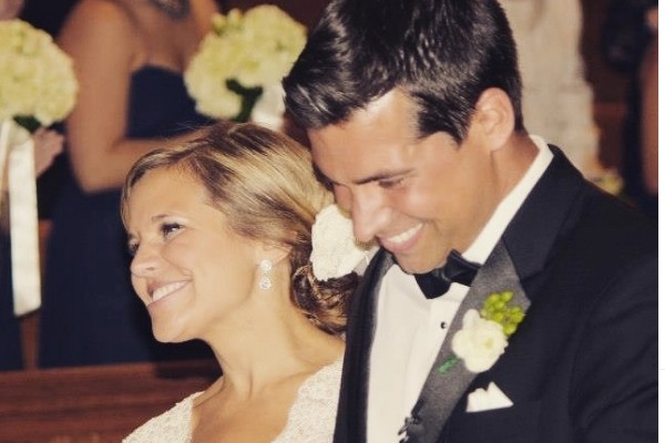 Michael Allio em foto de seu casamento com a esposa que morreu em 2019 (Foto: Instagram)
