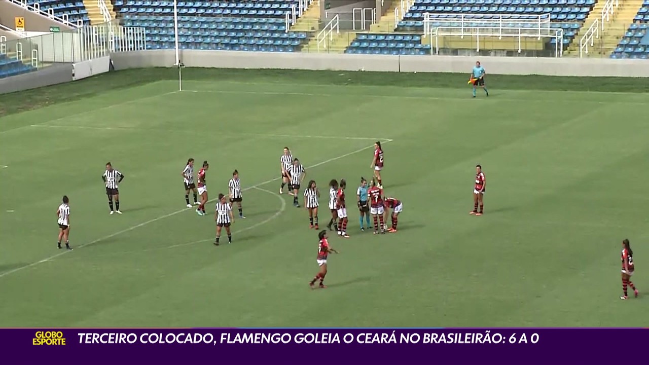 Terceiro colocado, Flamengo goleia o Ceará no Brasileirão: 6 a 0