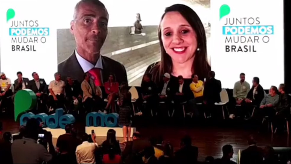 Vídeo do senador Romário para o ato de lançamento do Podemos (Foto: Reprodução/Facebook)