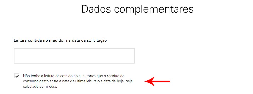 Preenchimento de dados complementares — Foto: Reprodução/Ana Letícia Loubak