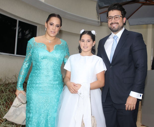 Silvia Abravanel com a filha, Amanda, e o marido Edu Pedroso (Foto: Thiago Duran/AgNews)