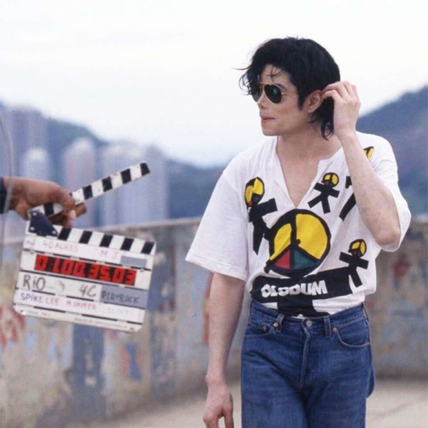 Michael Jackson na gravação do clipe They Don't Care About Us (Foto: divulgação)